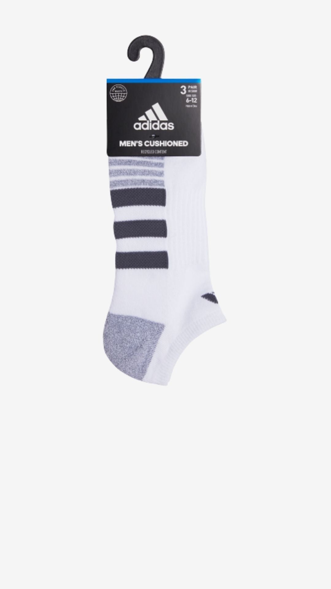 Adidas 3-Pack Cushioned No Show Socks (men's)