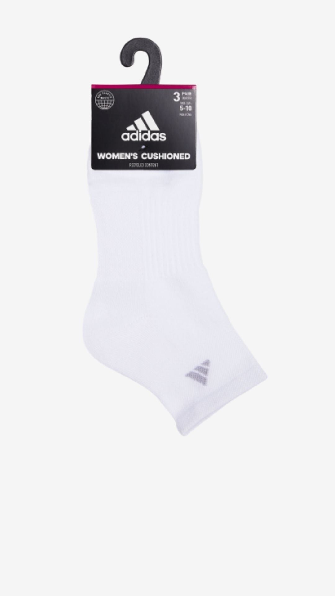 Adidas 3-Pack Cushioned Quarter Socks (women's)