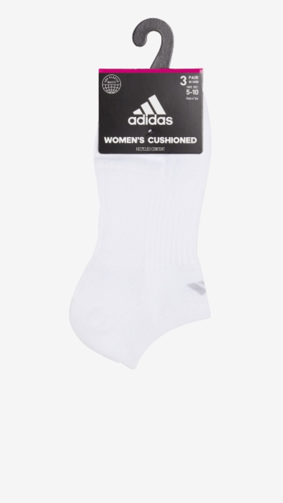 Adidas 3-Pack Cushioned No Show Socks (women's)