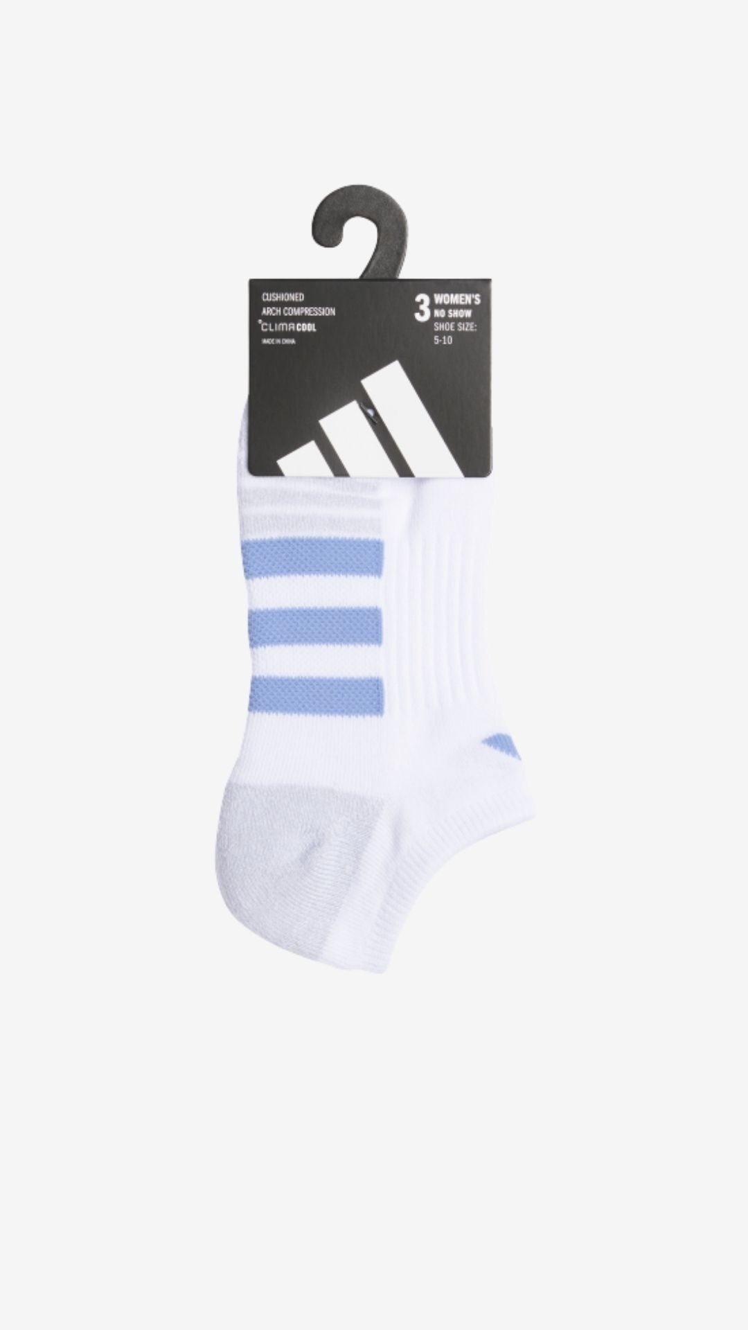 Adidas 3-Pack Cushioned No Show Socks (women's)