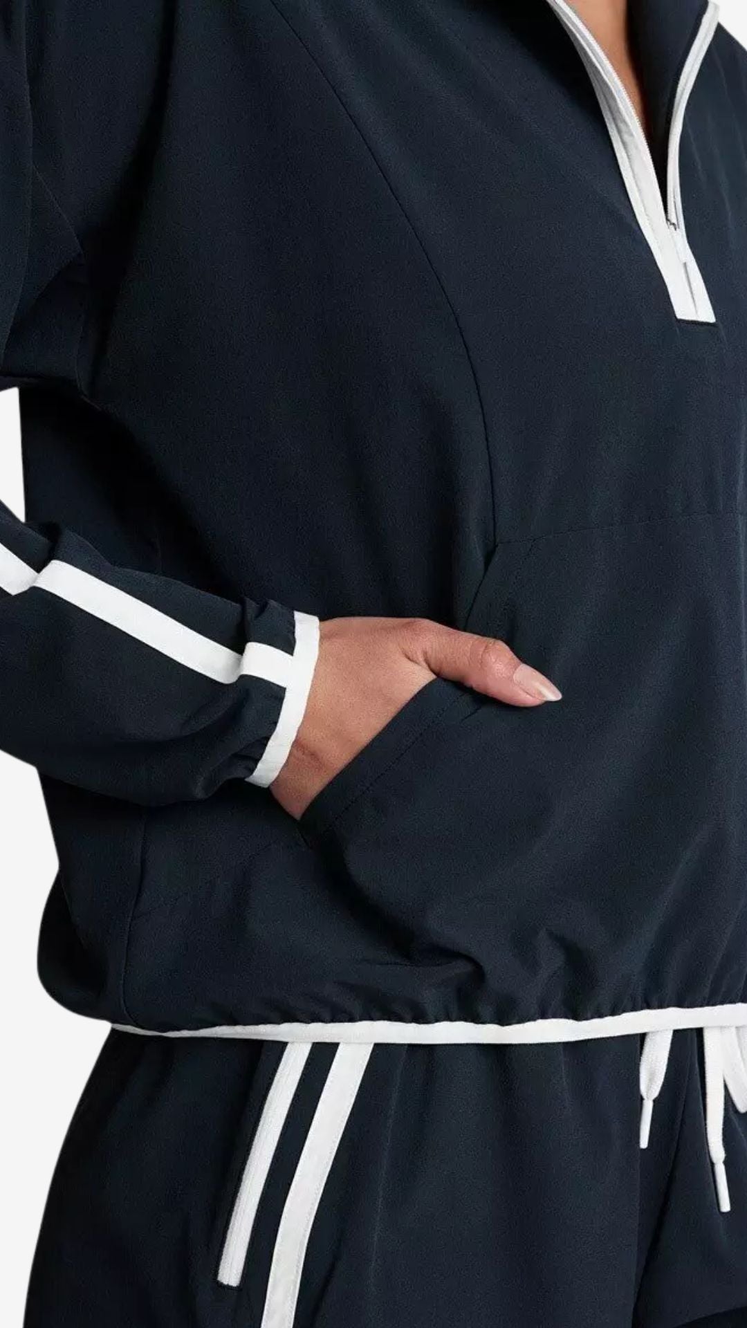 Beyond Yoga Stretch Woven Half Zip Pullover