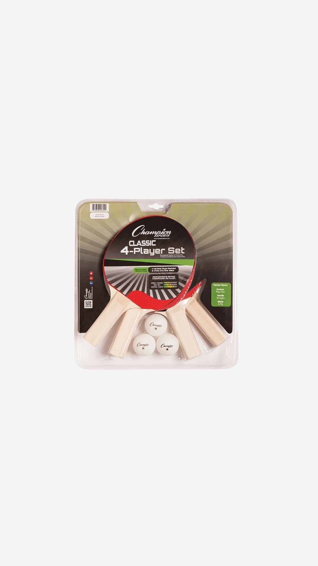 4-Player Table Tennis Set