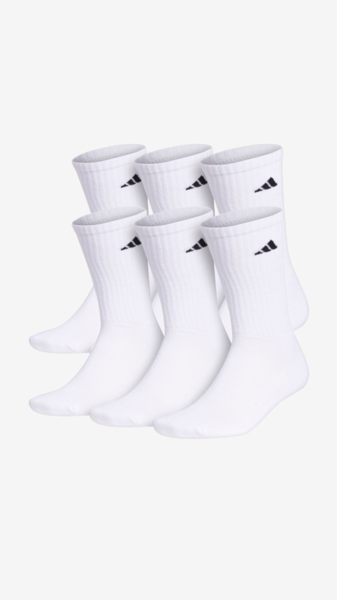 Adidas 6-Pack Cushioned Crew Socks (men's)