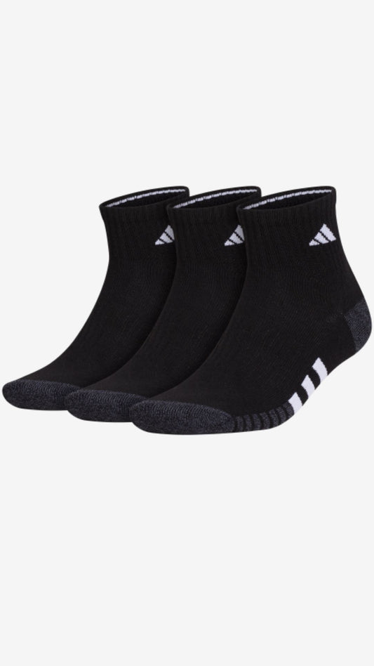 Adidas 3-Pack Cushioned Quarter Socks (men's)