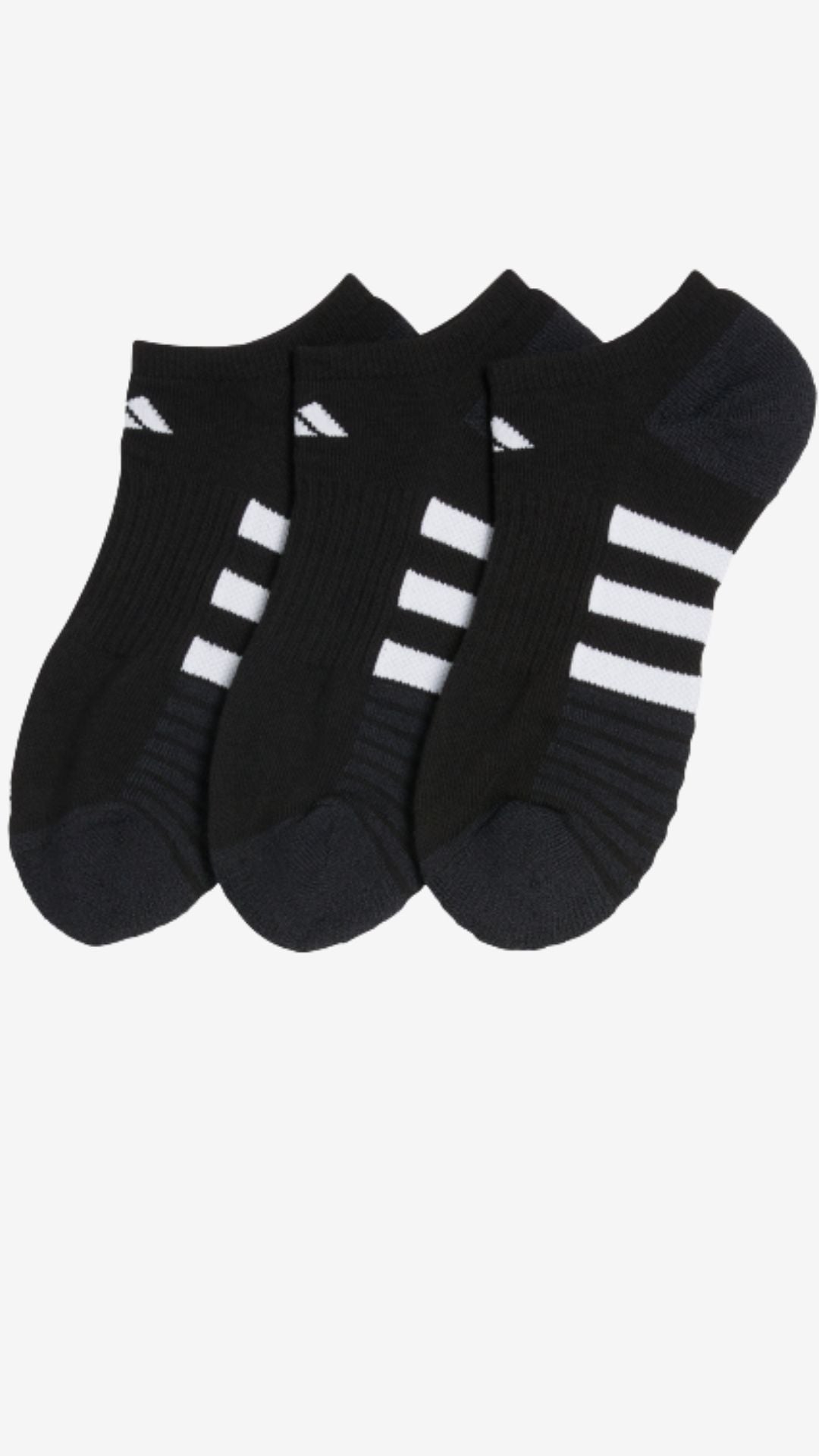 Adidas 3-Pack Cushioned No Show Socks (women's)