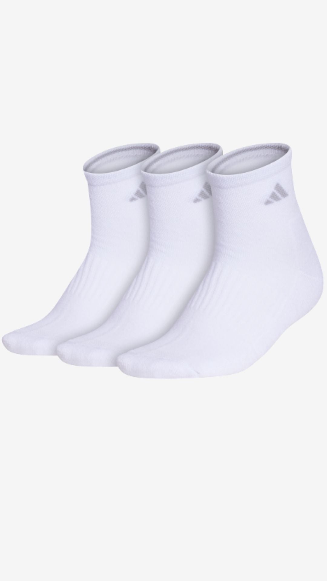 Adidas 3-Pack Cushioned Quarter Socks (women's)