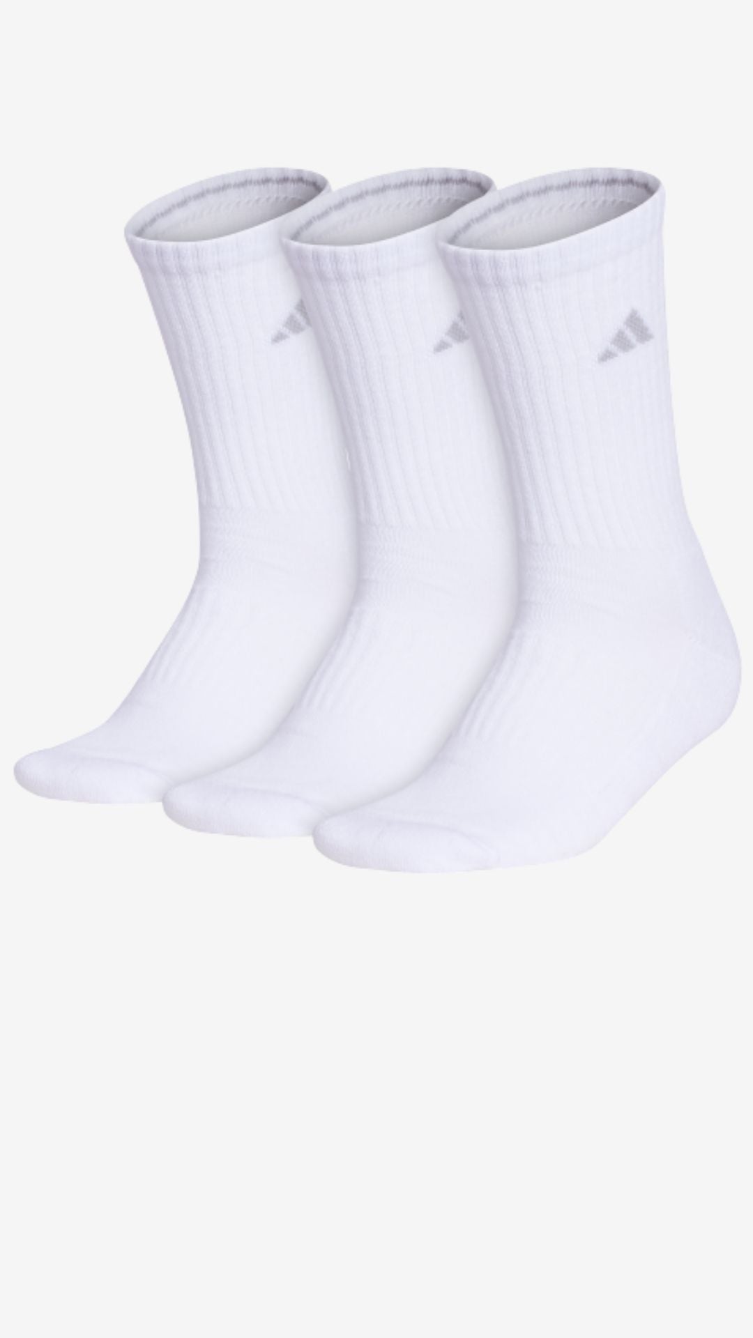 Adidas 3-Pack Cushioned Crew Socks (women's)