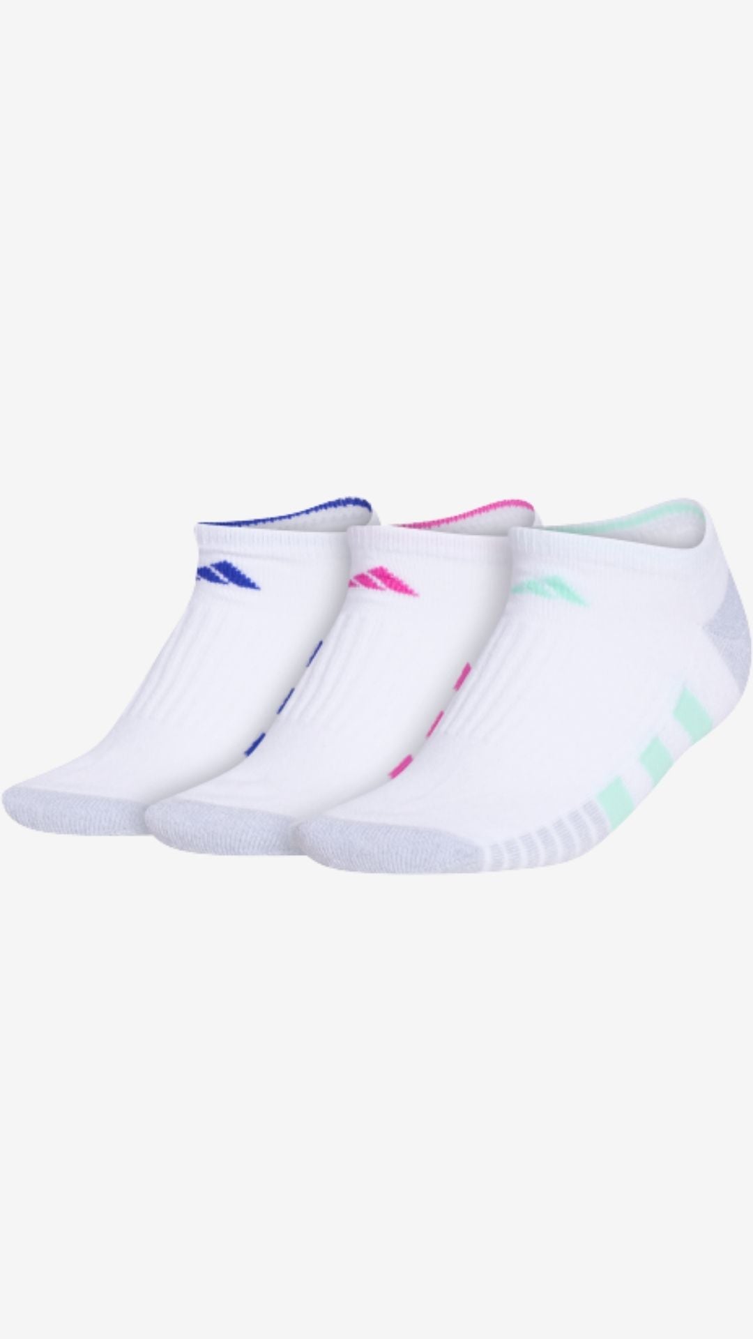 Adidas 3-Pack Cushioned No Show Socks (women's)