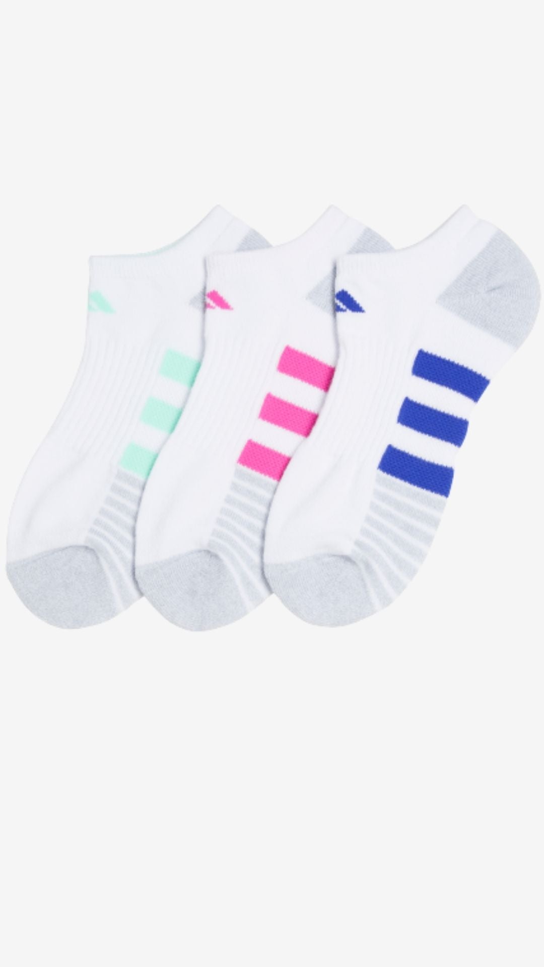 Adidas 3-Pack Cushioned No Show Socks (women's)