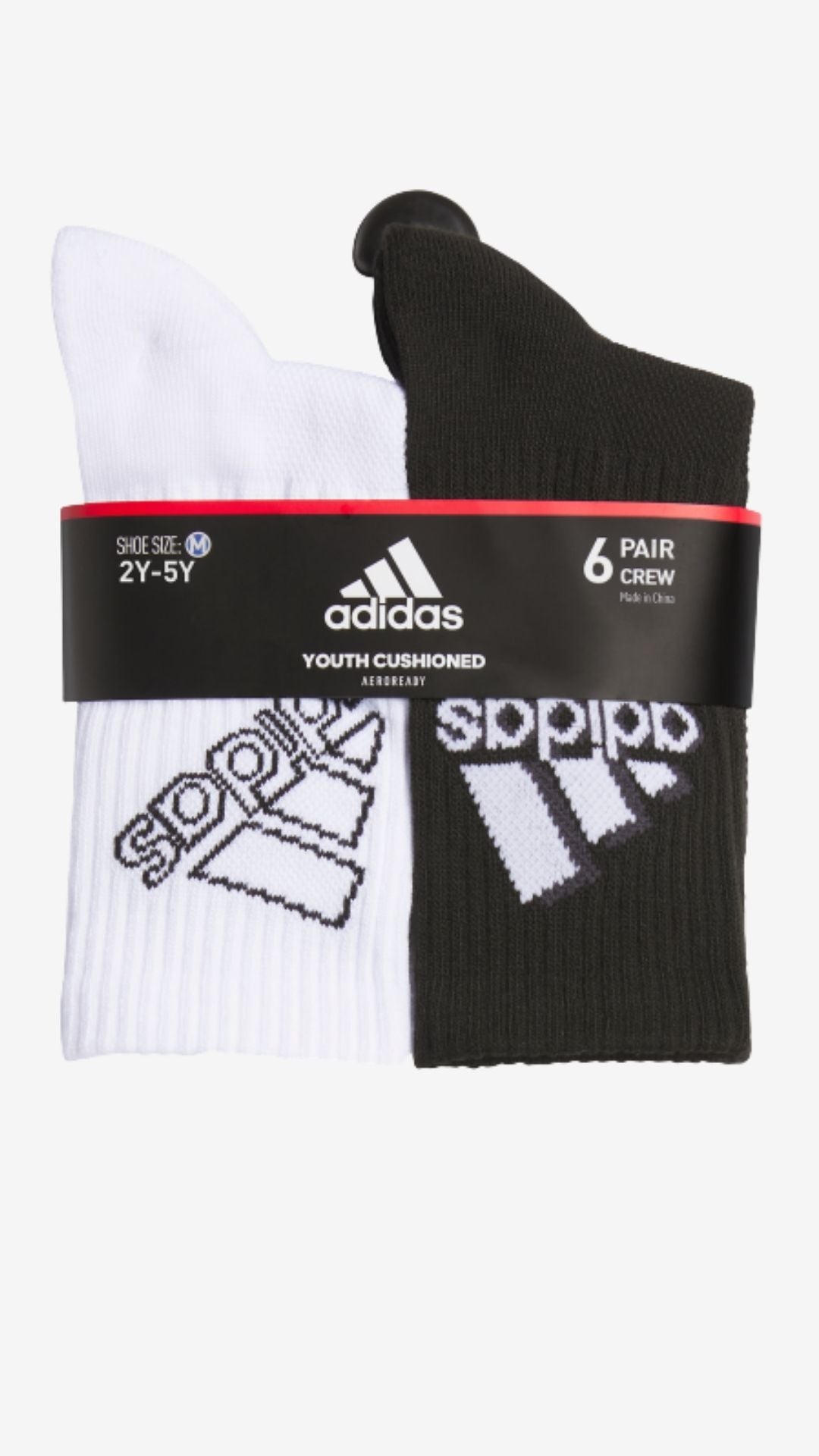 Adidas 6-Pack Cushioned Crew Socks (kids)